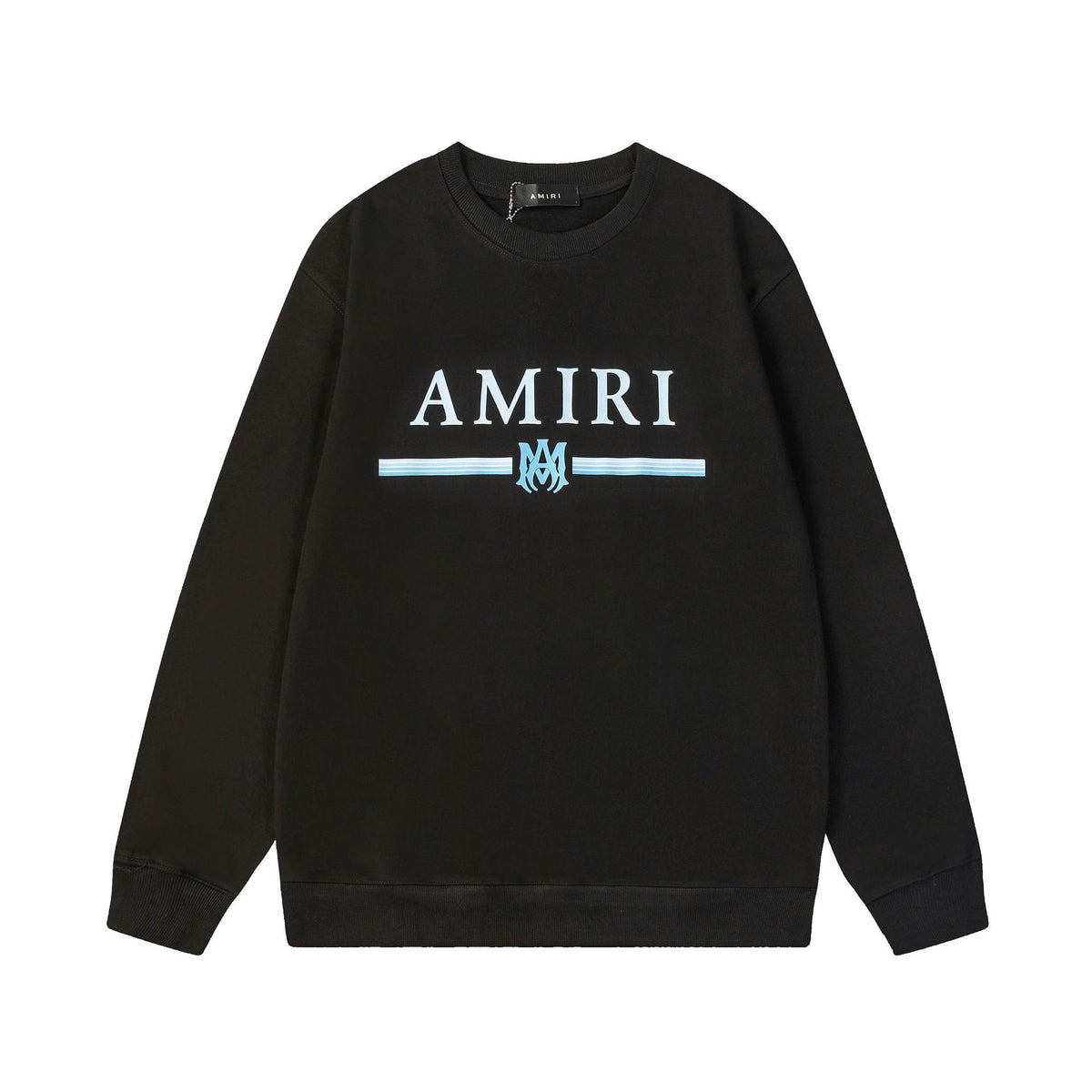 Black White Brown Eagle-Print Heavyweight Crewneck Sweatshirt