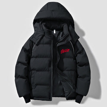 US Map Patch Puffer Jacket with Detachable Arm Badge