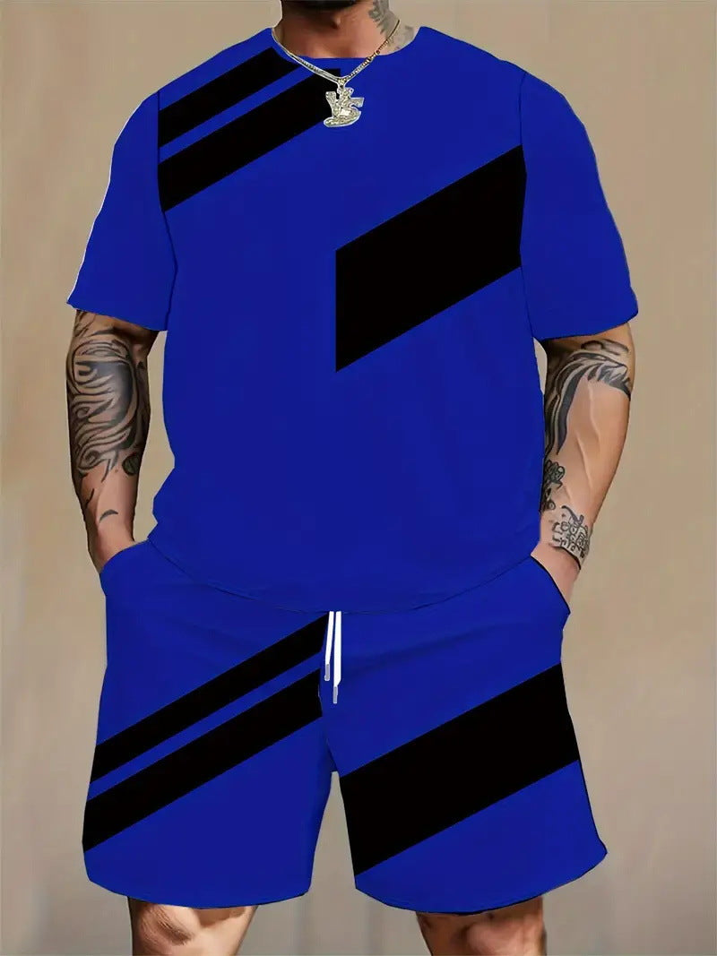 Black and White Gradient Breathable Polyester T-Shirt