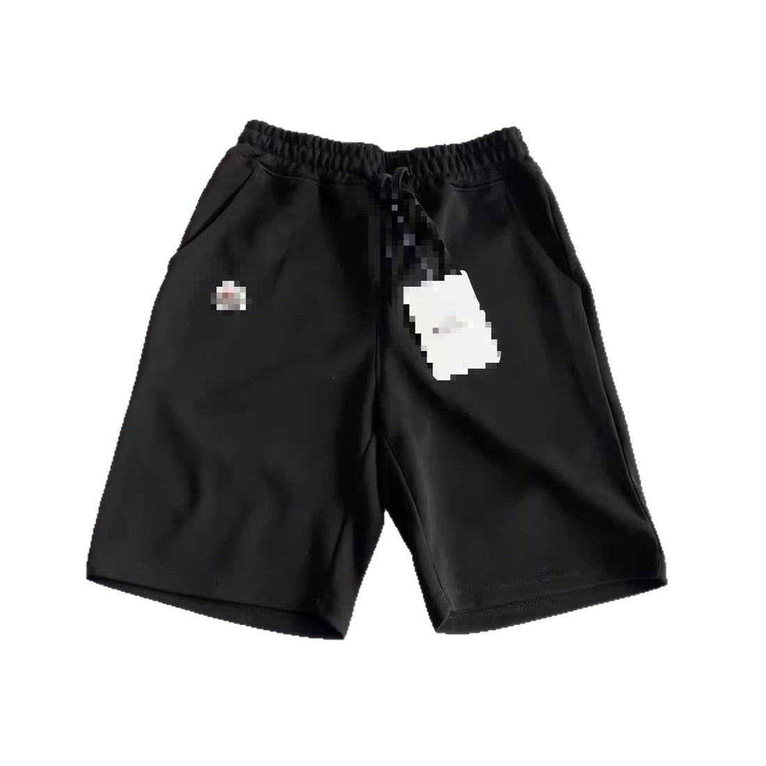 Black Gray White Cotton-Blend Relaxed-Fit Summer Shorts