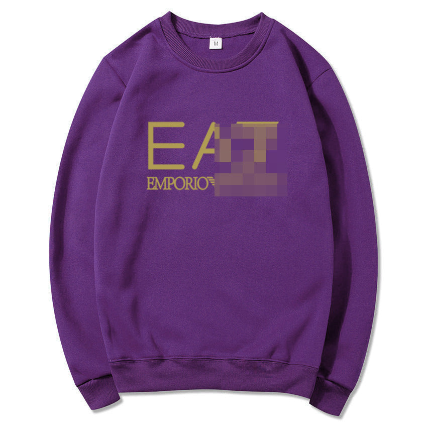 Oversized crewneck sweatshirt with abstract geometric print