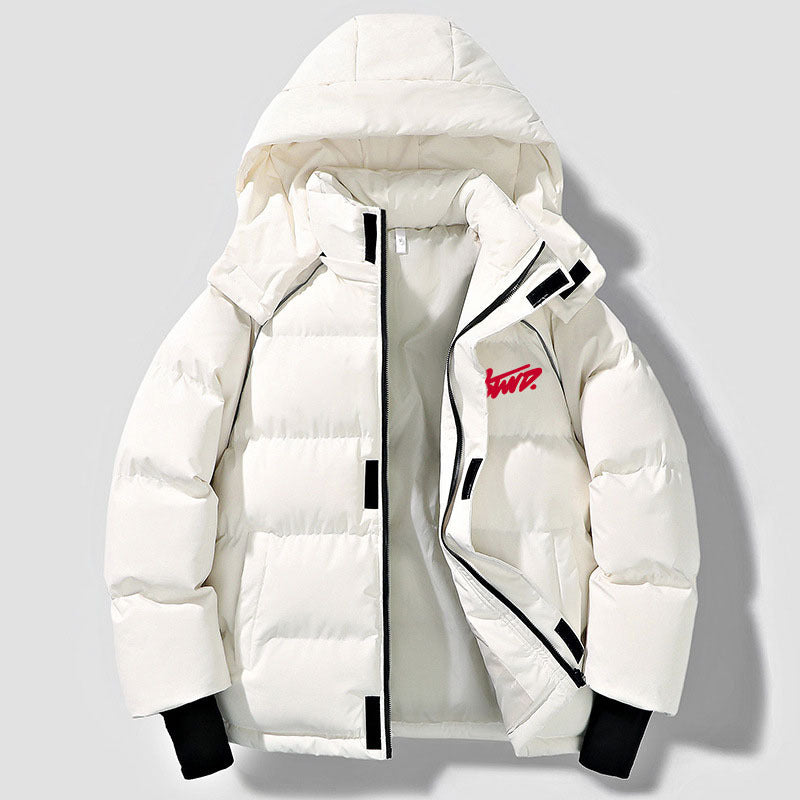 US Map Patch Puffer Jacket with Detachable Arm Badge