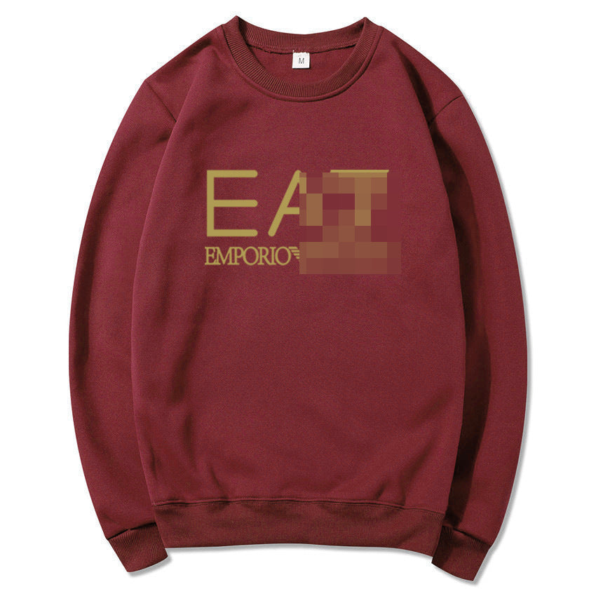 Oversized crewneck sweatshirt with abstract geometric print