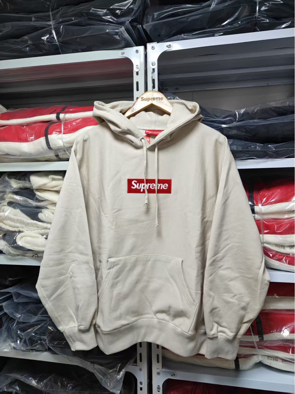 Brushed Fleece Relaxed-Fit Hoodie with Embroidered Chest Motif