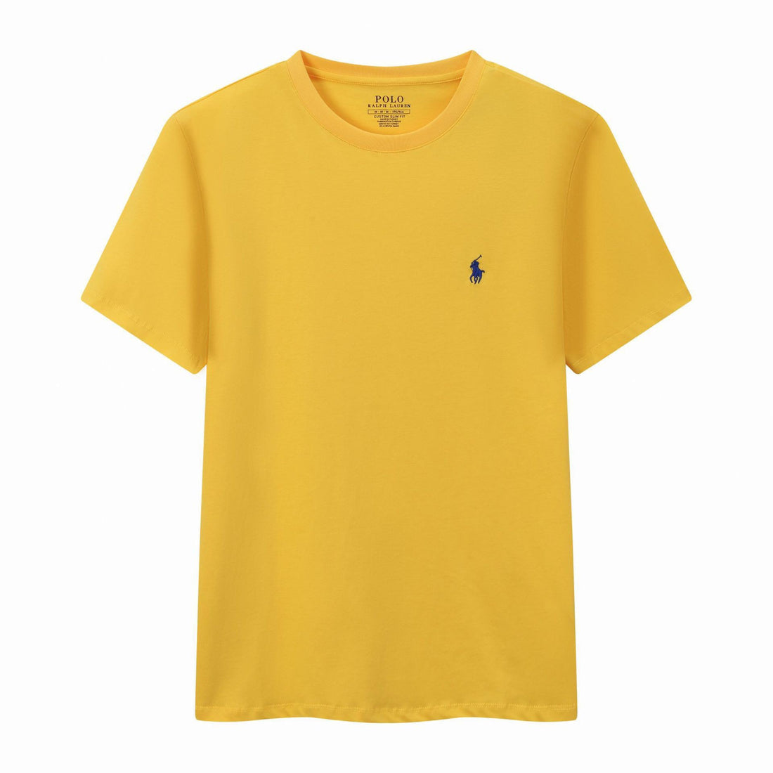 Black red yellow crew neck short sleeve cotton t-shirt