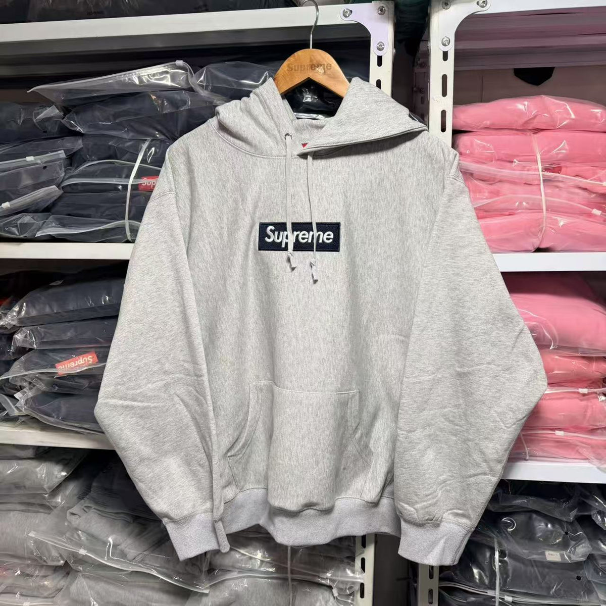 Brushed Fleece Relaxed-Fit Hoodie with Embroidered Chest Motif