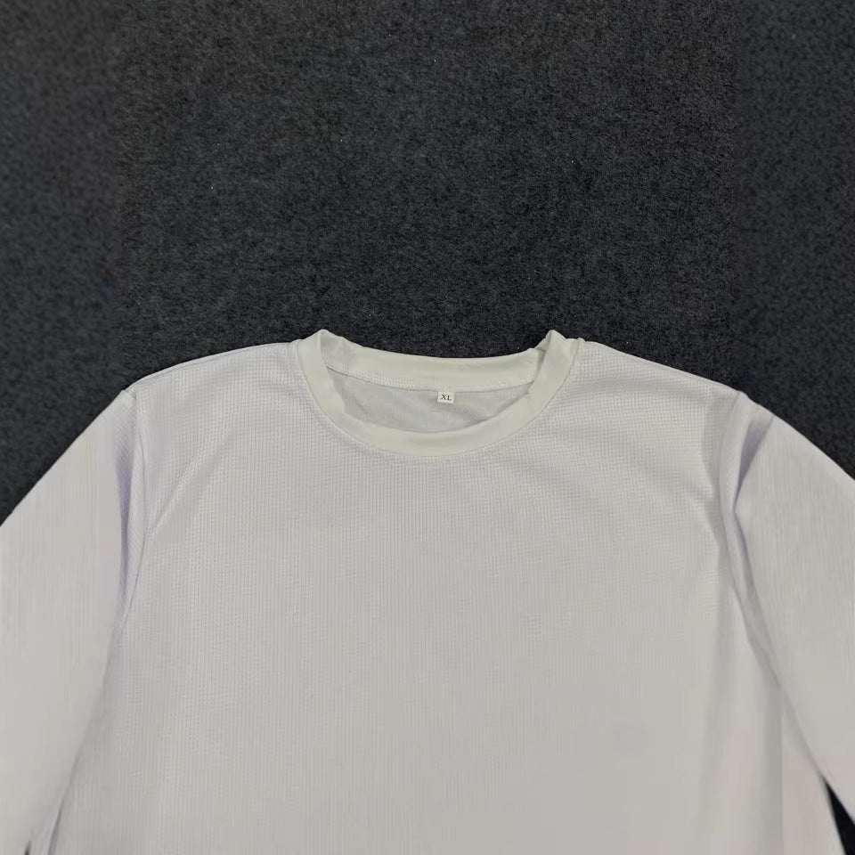 Oversized long-sleeve tee with 'Forever Faithful' cursive script