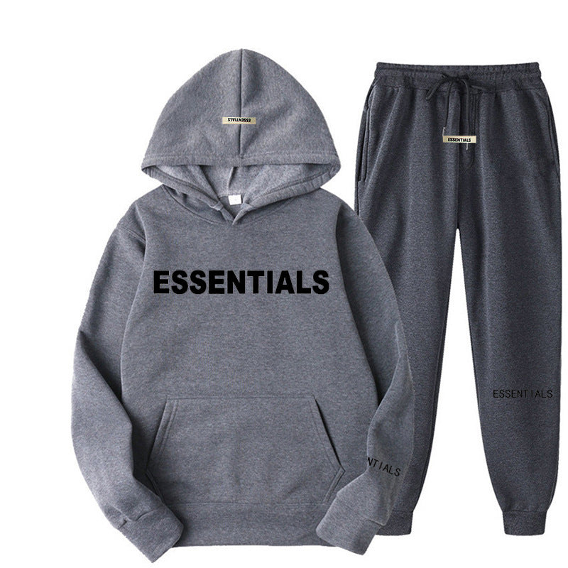 Oversized Cotton Blend Hoodie in Light Gray with Kangaroo Pocket