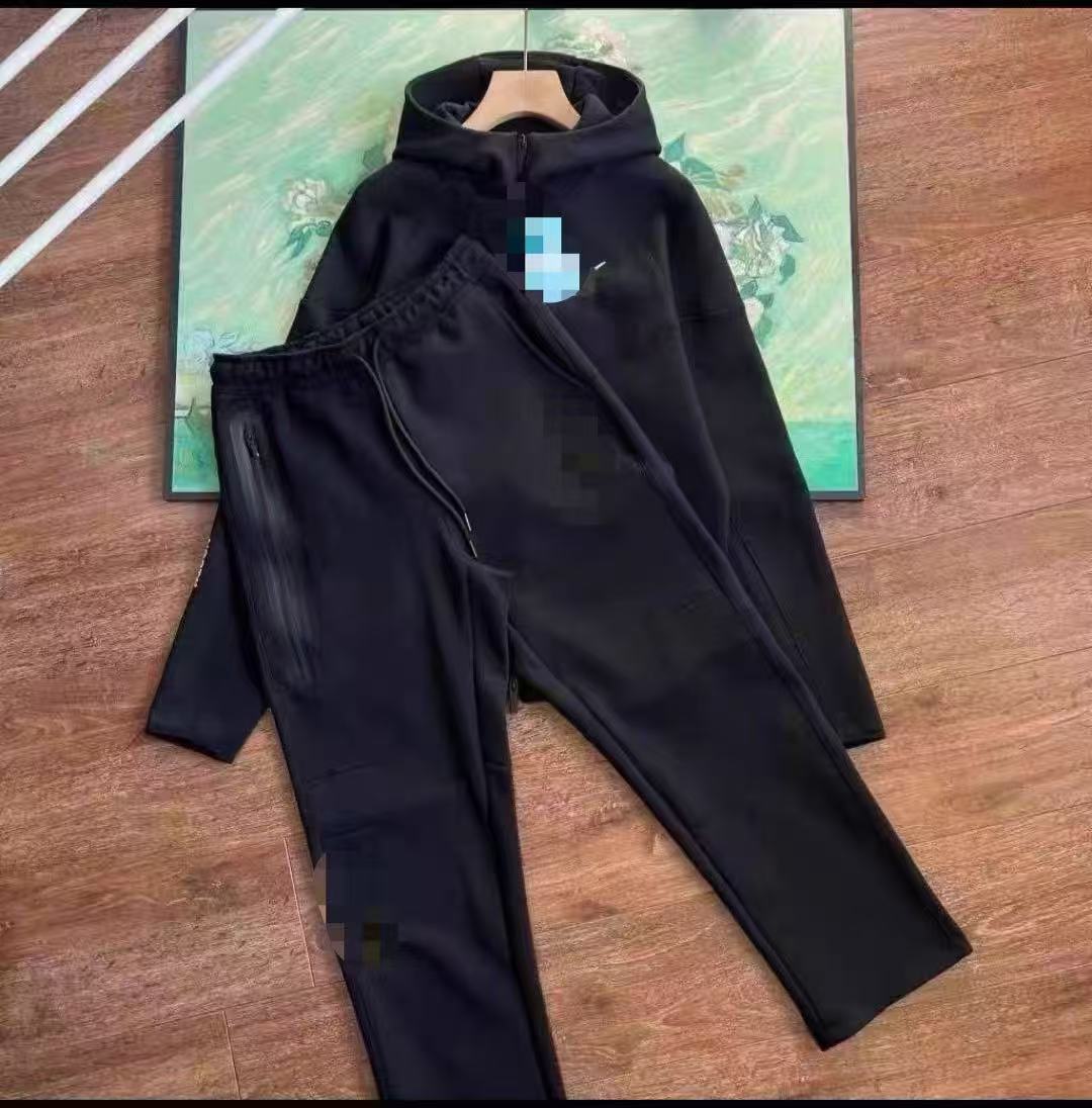 Black Fleece Oversized Hoodie with Kangaroo Pocket and Adjustable Drawcord