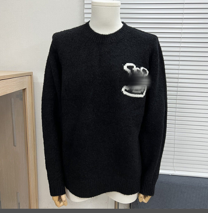 Ribbed Cotton-Blend Crewneck Sweater in Black, Gray, Beige, Red, Olive, Navy, and Blue