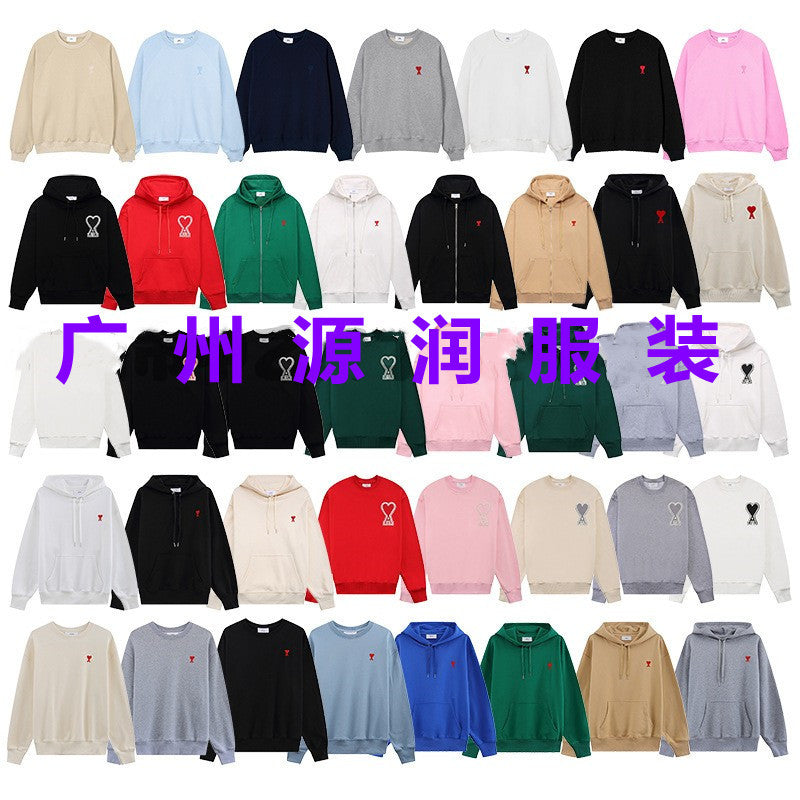 Men's Clothing Autumn And Winter Towel Embroidered Large Love Casual Loose