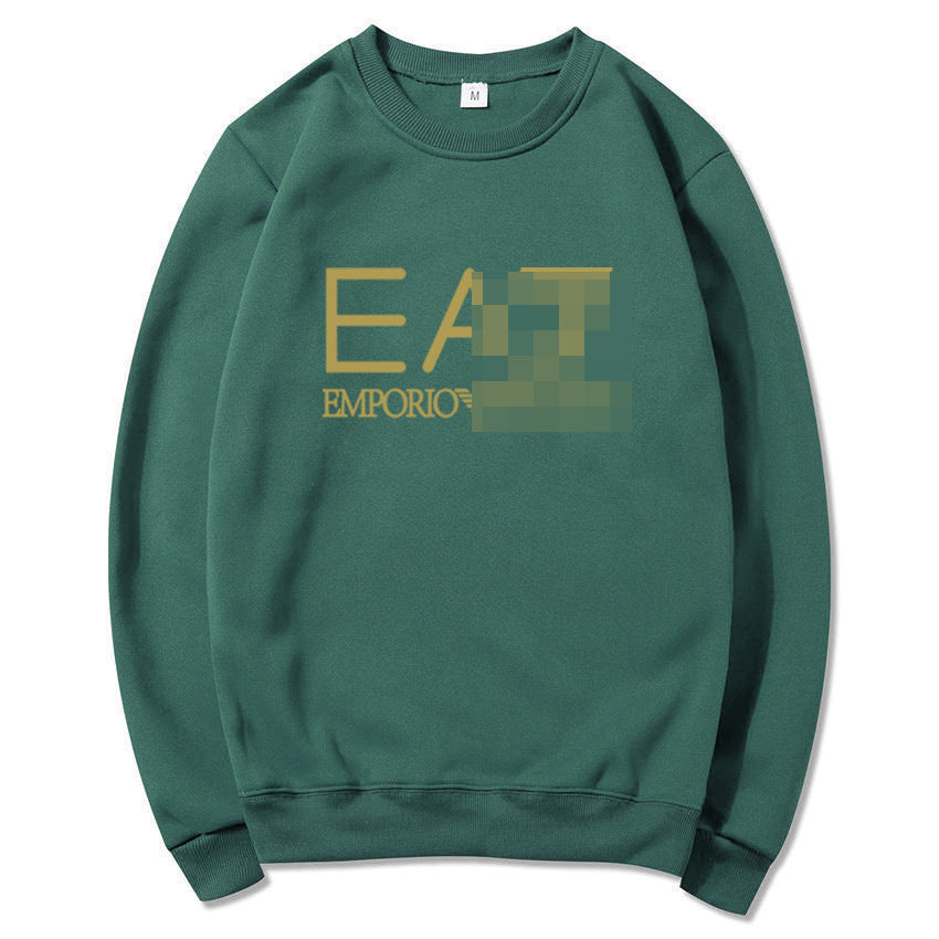 Oversized crewneck sweatshirt with abstract geometric print