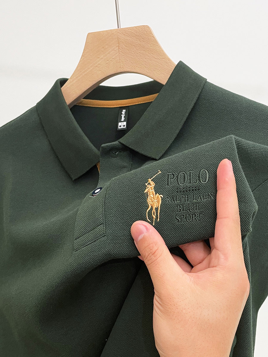 Embroidered crew neck cotton sweatshirt for men