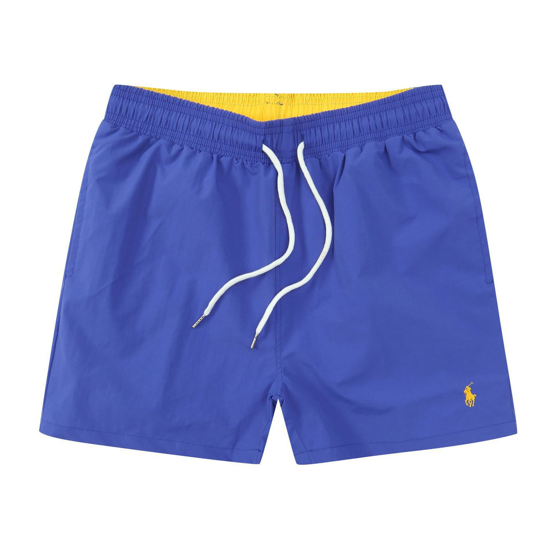 Casual Polyester Shorts with Elastic Drawstring Waist, Alphabet Print, and Functional Pockets