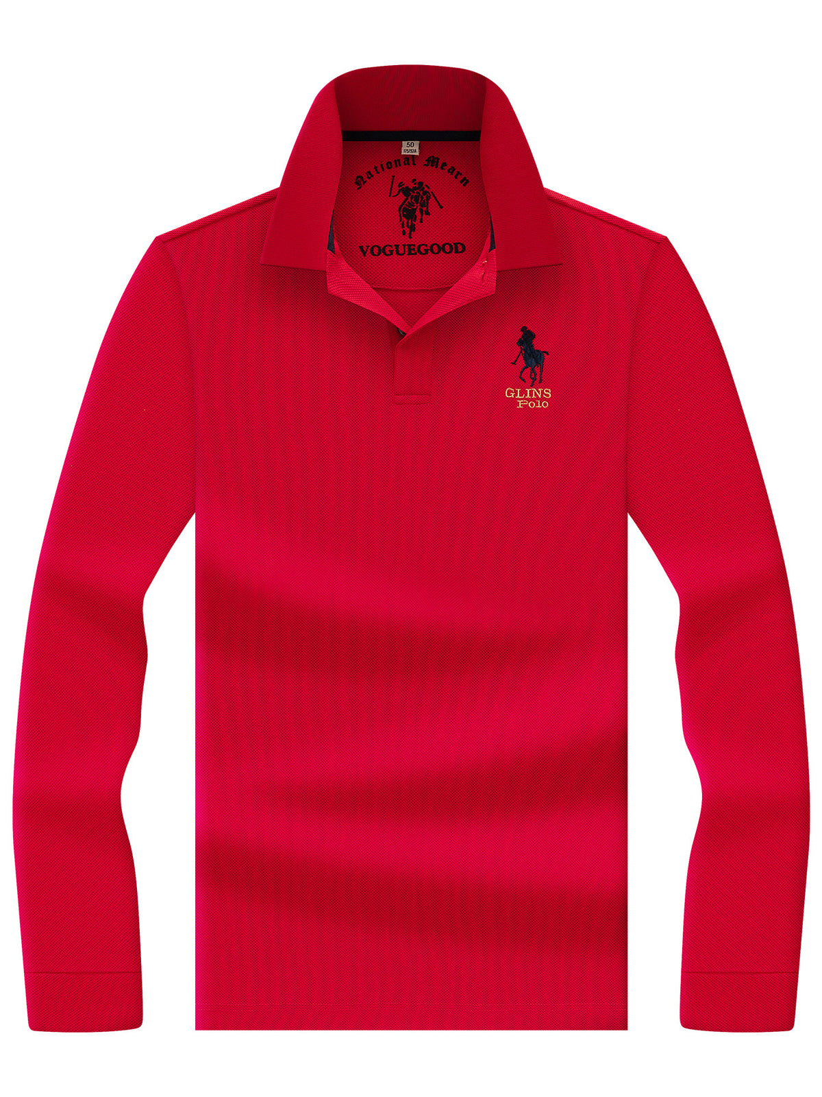 Loose-Fit Pure Cotton Half-Sleeve Polo Shirt in Solid Colors