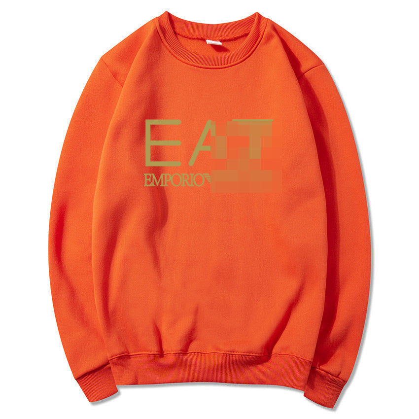 Oversized crewneck sweatshirt with abstract geometric print
