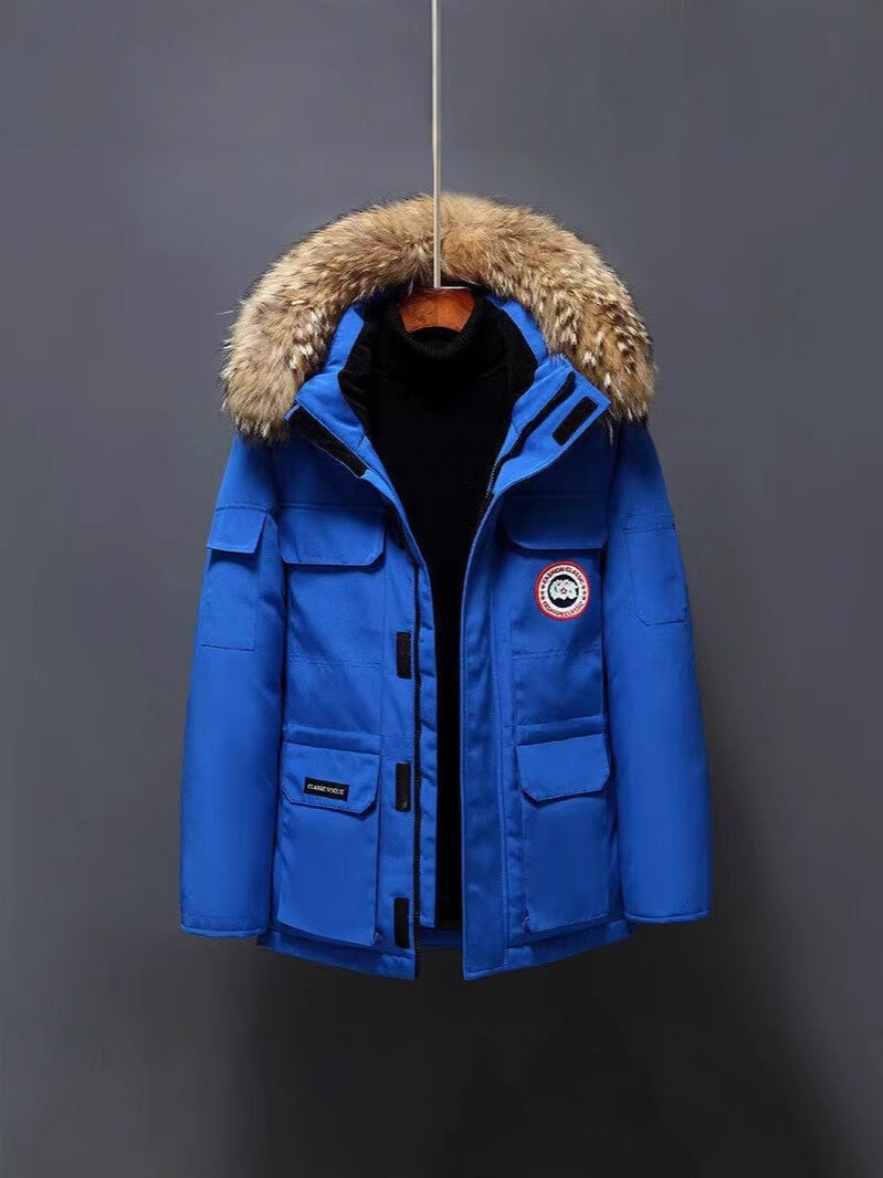 Men's Zip-Up Fleece Hoodie - Warm Winter Coat With Side Pockets, Casual Outerwea