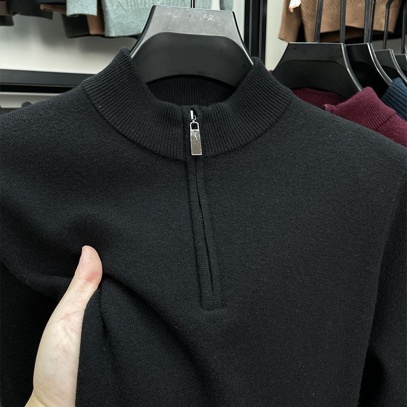 TO-mmy Fashionable Casual Men's Semi-high Collar Sweater, Autumn And Winter Tren