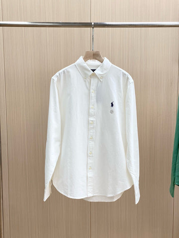 Classic long sleeve cotton Oxford shirt for men