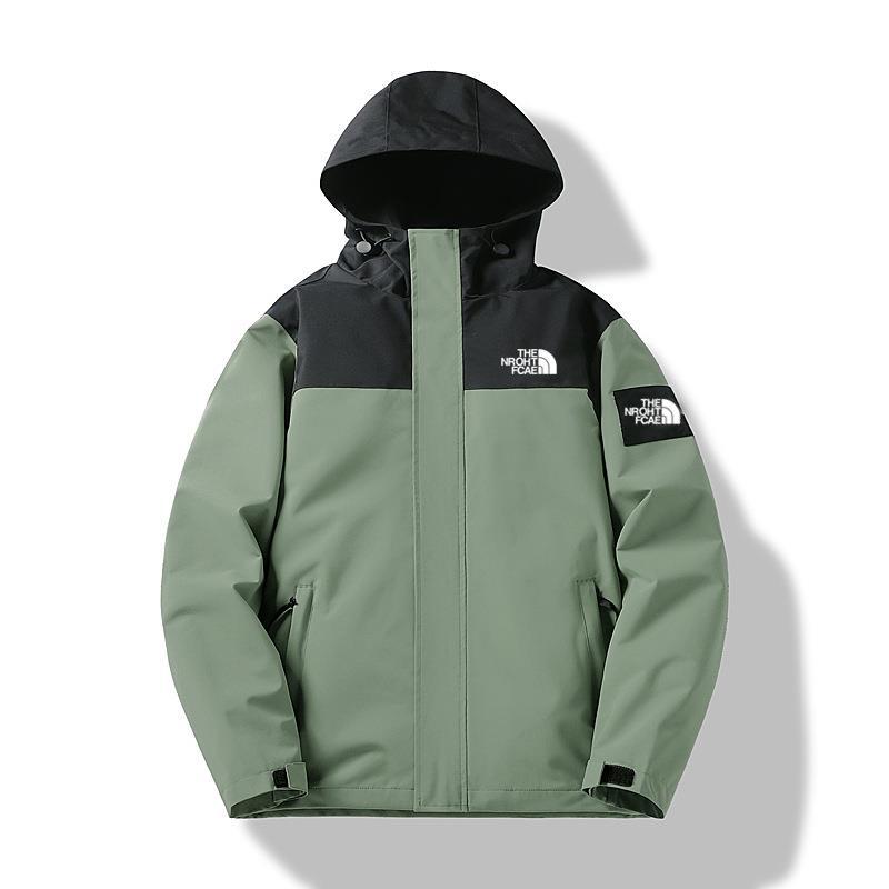North Charge two-tone hooded windproof jacket