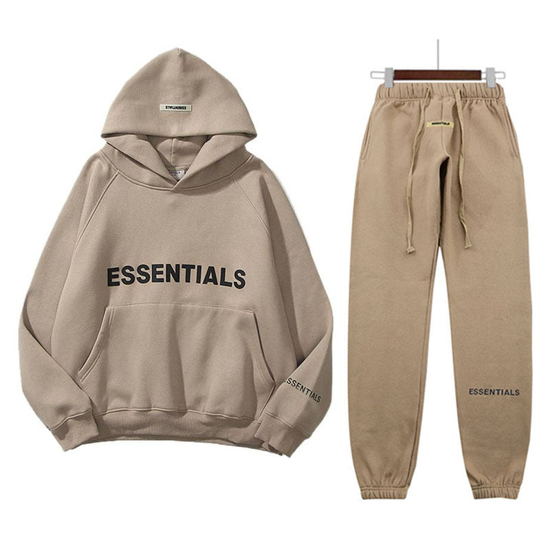 Oversized Cotton Blend Hoodie in Light Gray with Kangaroo Pocket