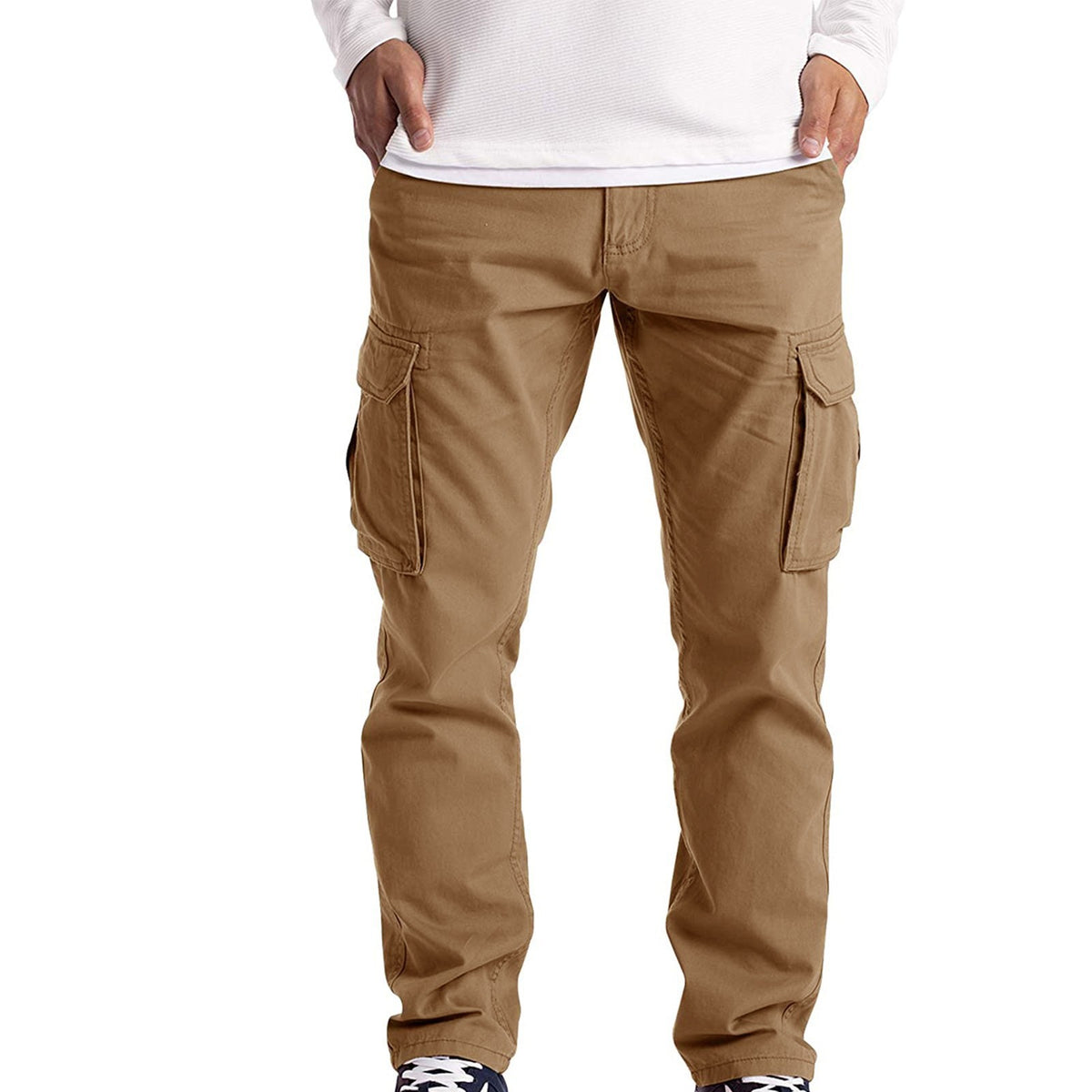 Pleated Drawstring Cargo Pants with Utility Pockets