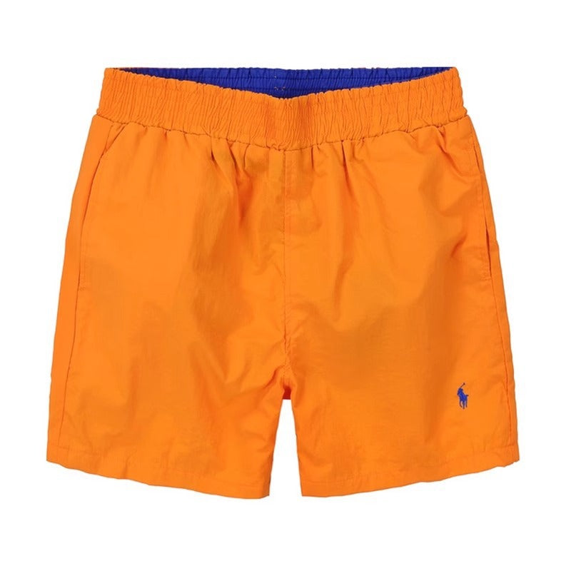 Quick-Dry Elastic-Waist Swim Shorts in Solid Colors