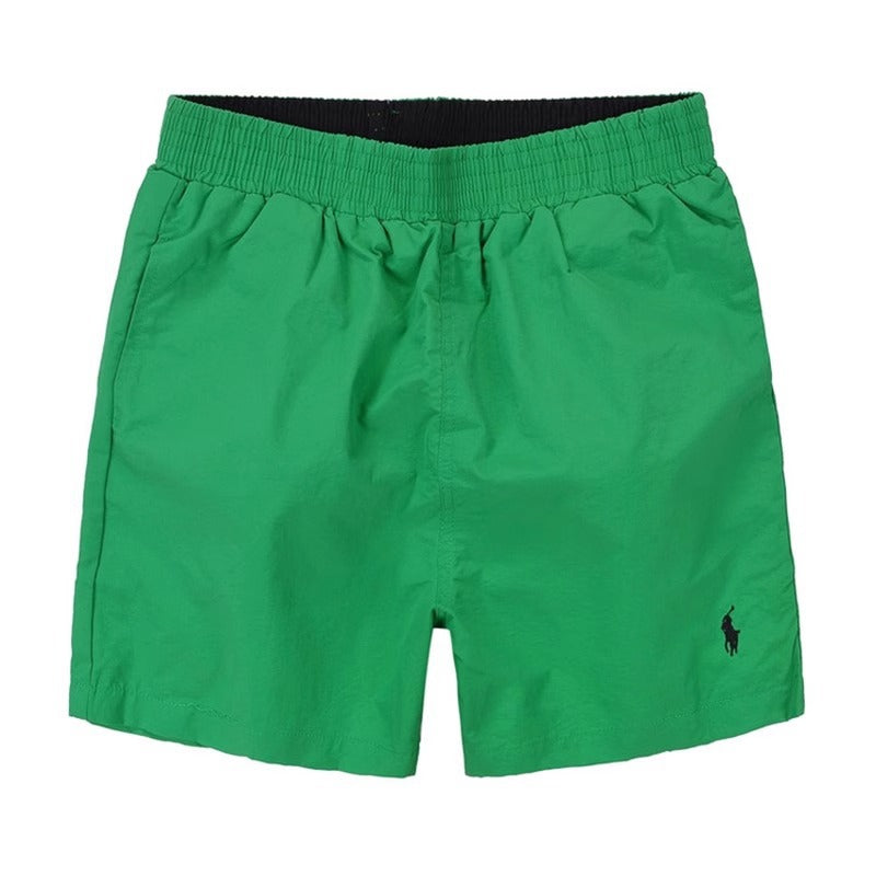 Quick-Dry Elastic-Waist Swim Shorts in Solid Colors