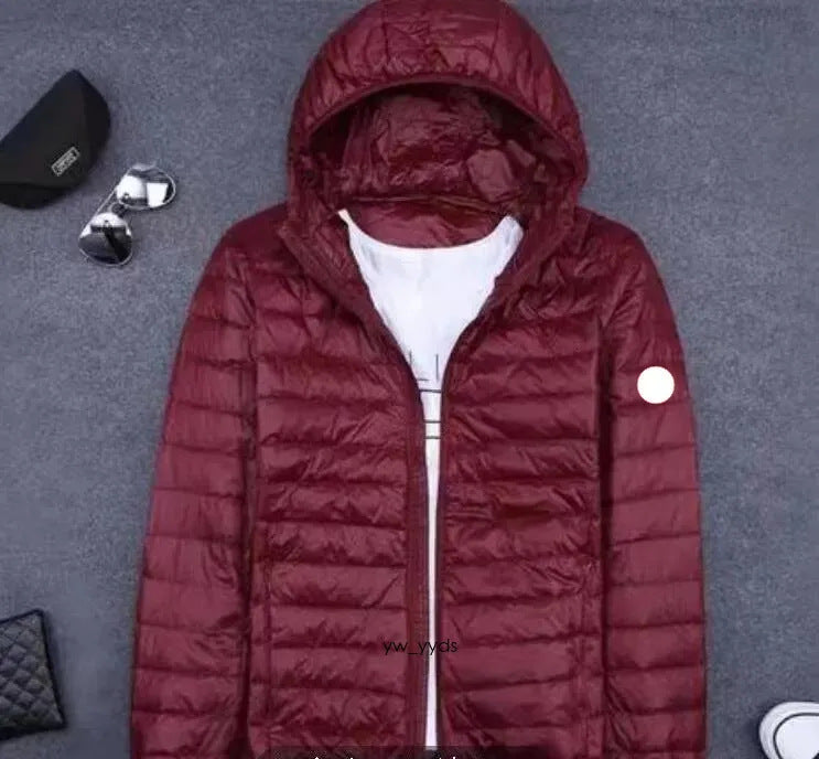 Navy Quilted Hooded Down-Filled Puffer Jacket