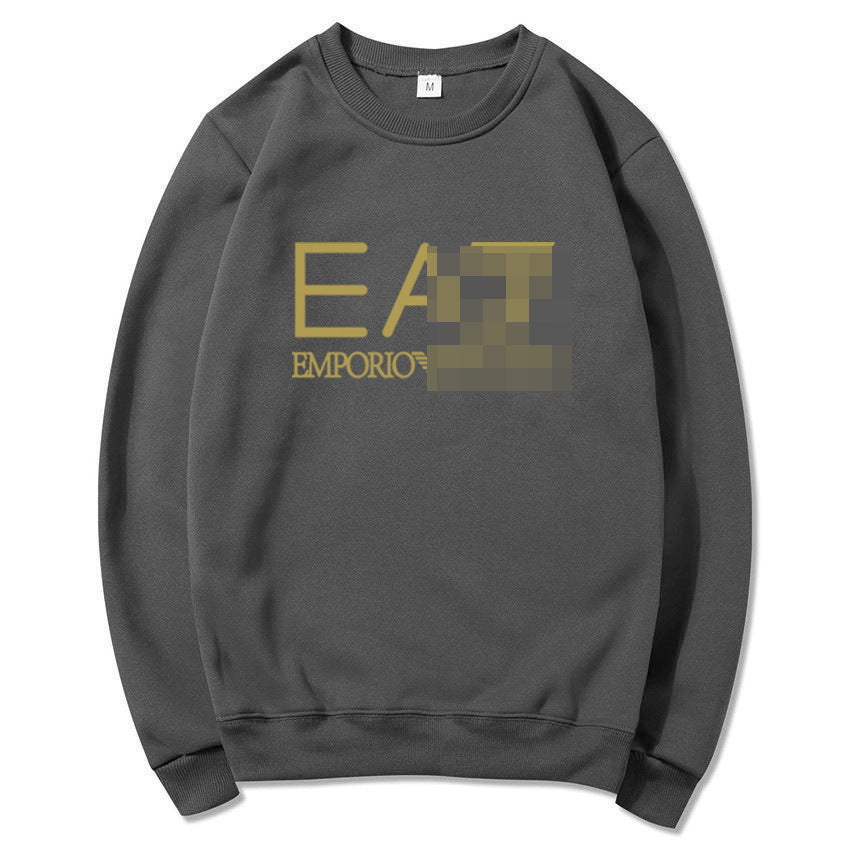 Oversized crewneck sweatshirt with abstract geometric print