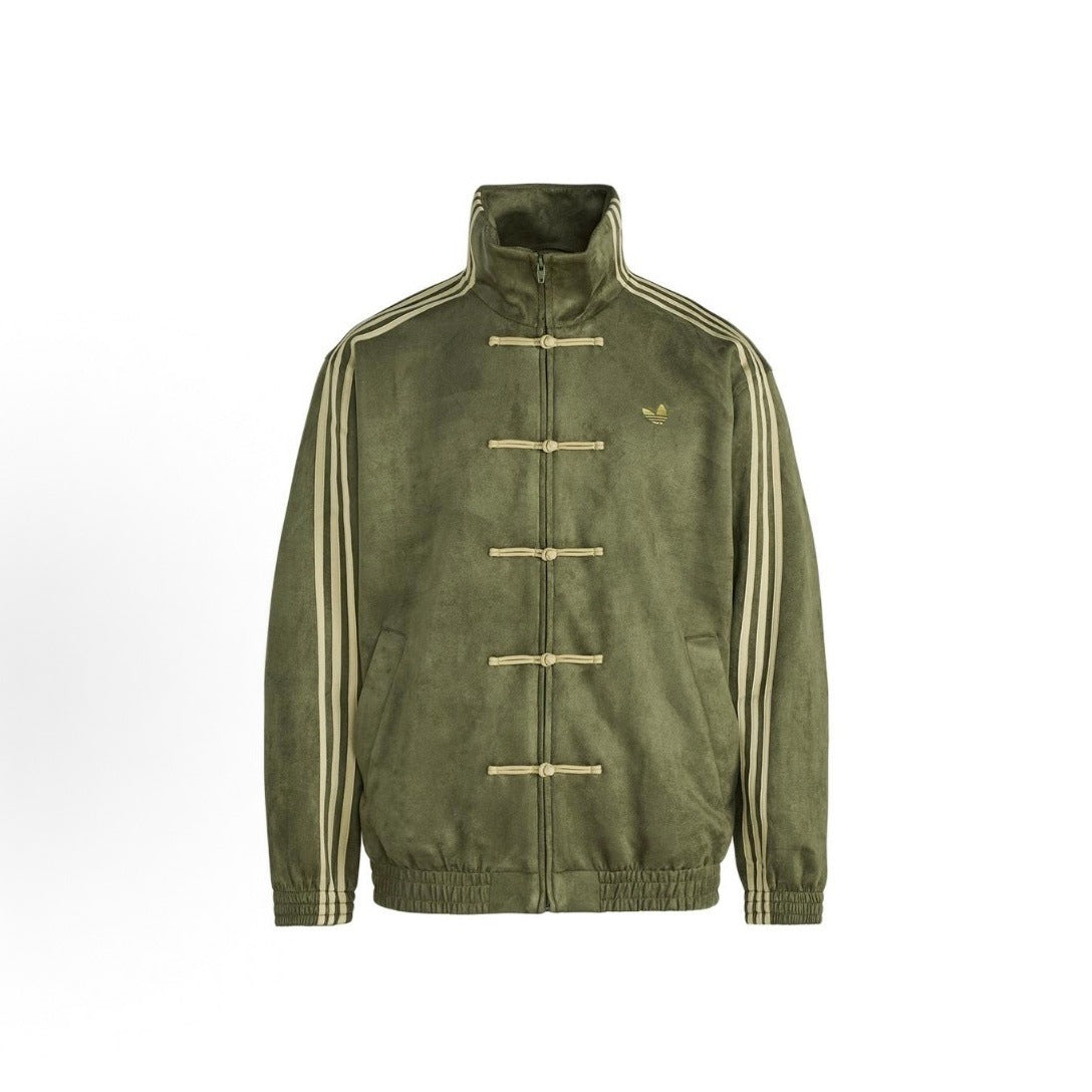 Ad Originals men's Chinese-inspired track jacket with stand collar and frog closures