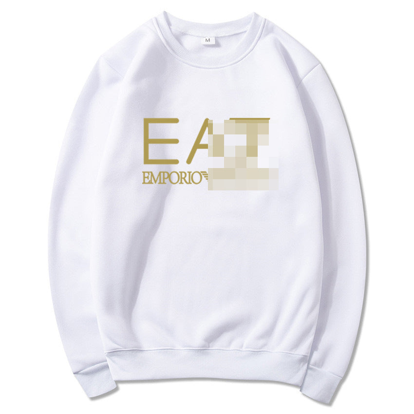 Oversized crewneck sweatshirt with abstract geometric print