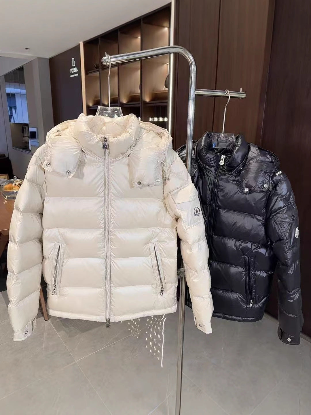 NFC-Enabled Down Cotton Hooded Puffer Jacket
