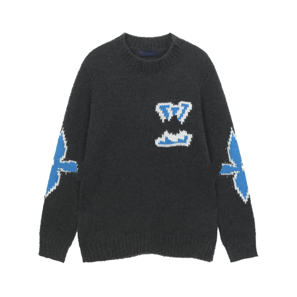 Ribbed Cotton-Blend Crewneck Sweater in Black, Gray, Beige, Red, Olive, Navy, and Blue