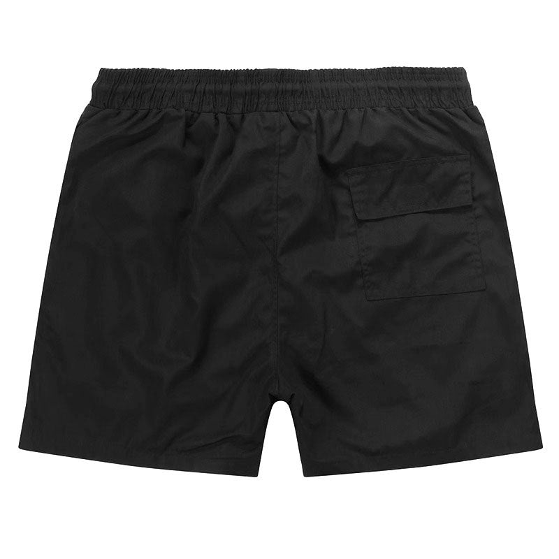 Quick-Dry Elastic-Waist Swim Shorts in Solid Colors