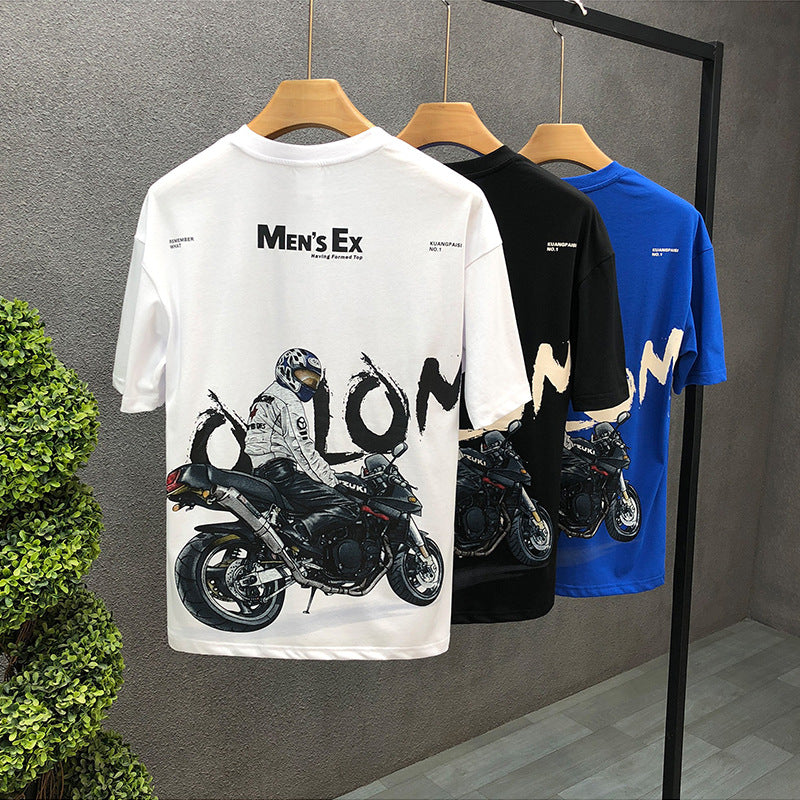 Men's motorcycle graphic short sleeve t-shirt