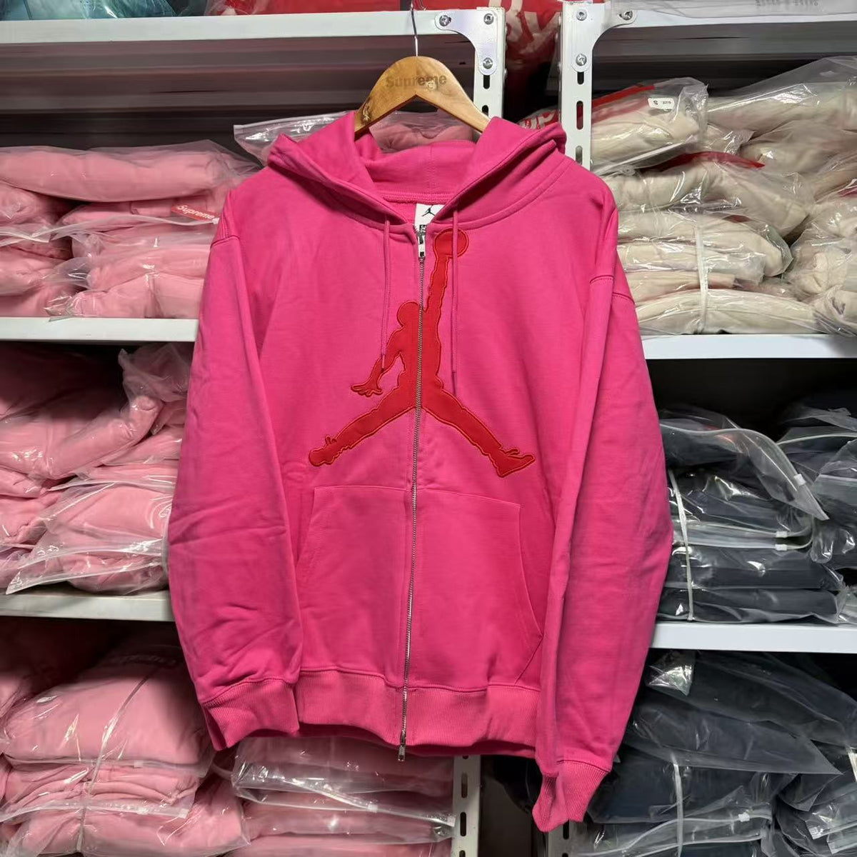 Brushed Fleece Relaxed-Fit Hoodie with Embroidered Chest Motif