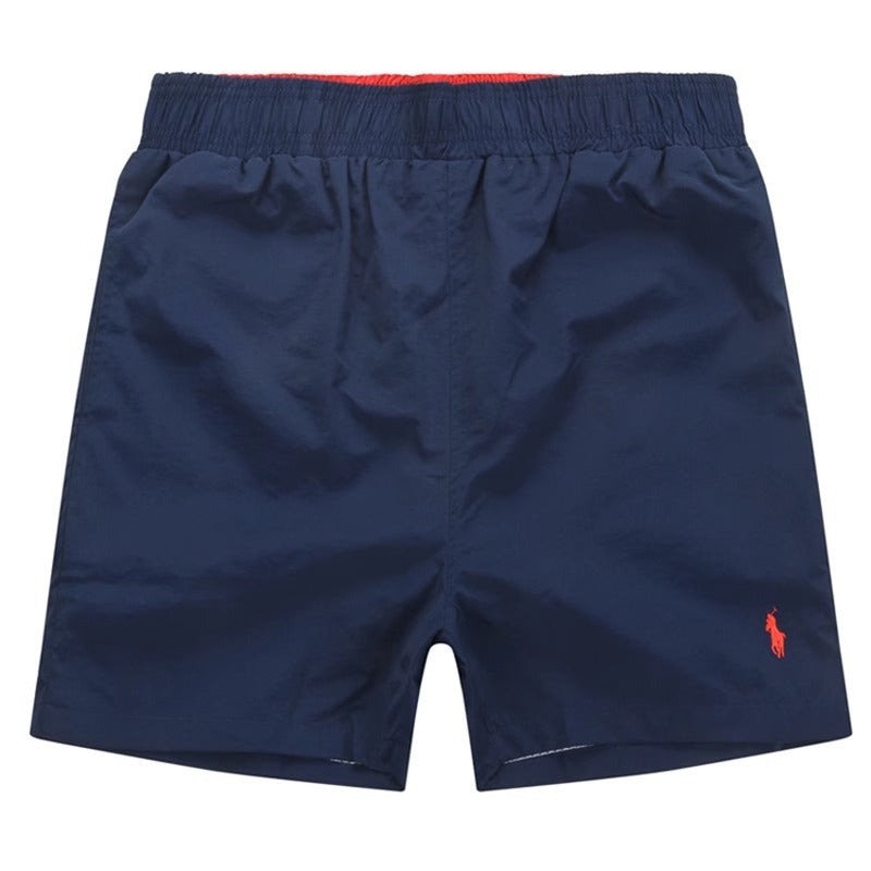 Quick-Dry Elastic-Waist Swim Shorts in Solid Colors