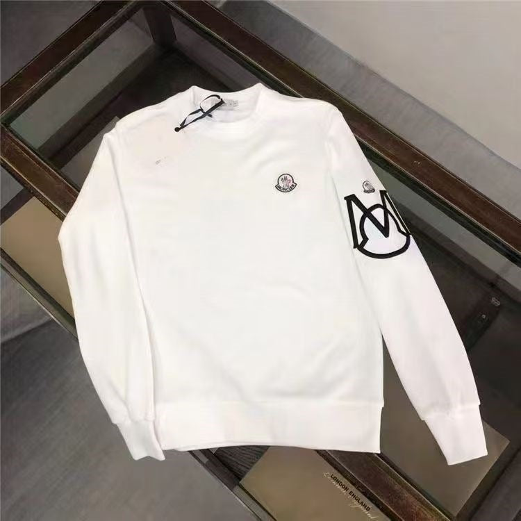 Men's Round Neck Wool Knitted Printed Casual Hoodie Autumn