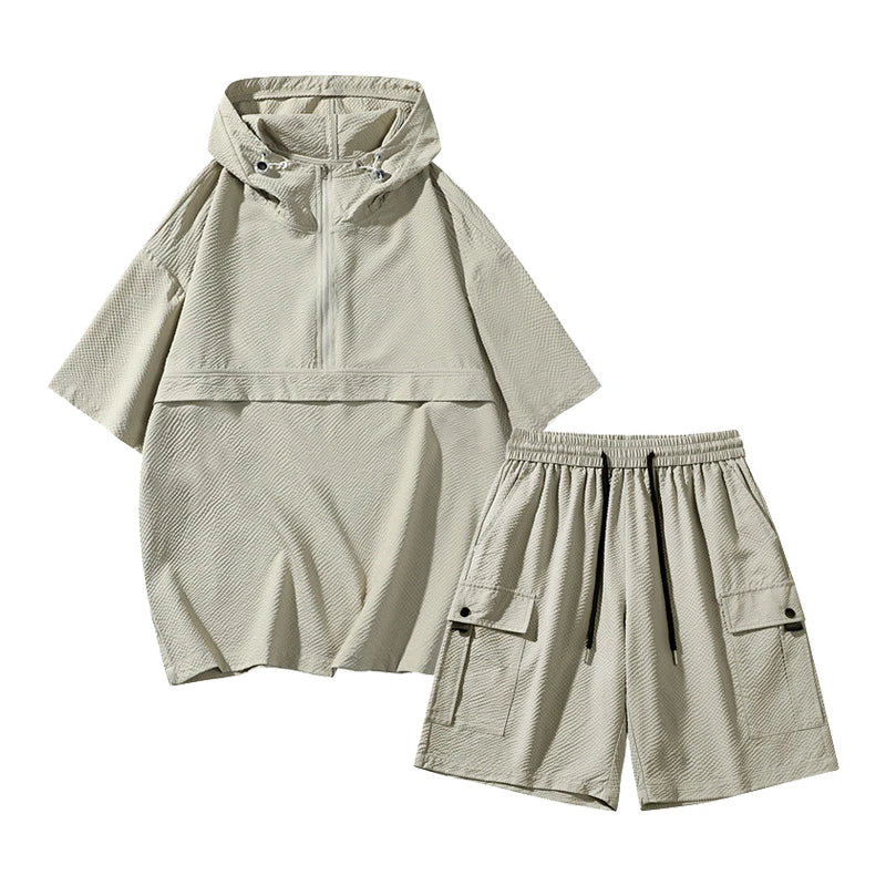 Hooded Anti-Mosquito Polo 2-Piece Set