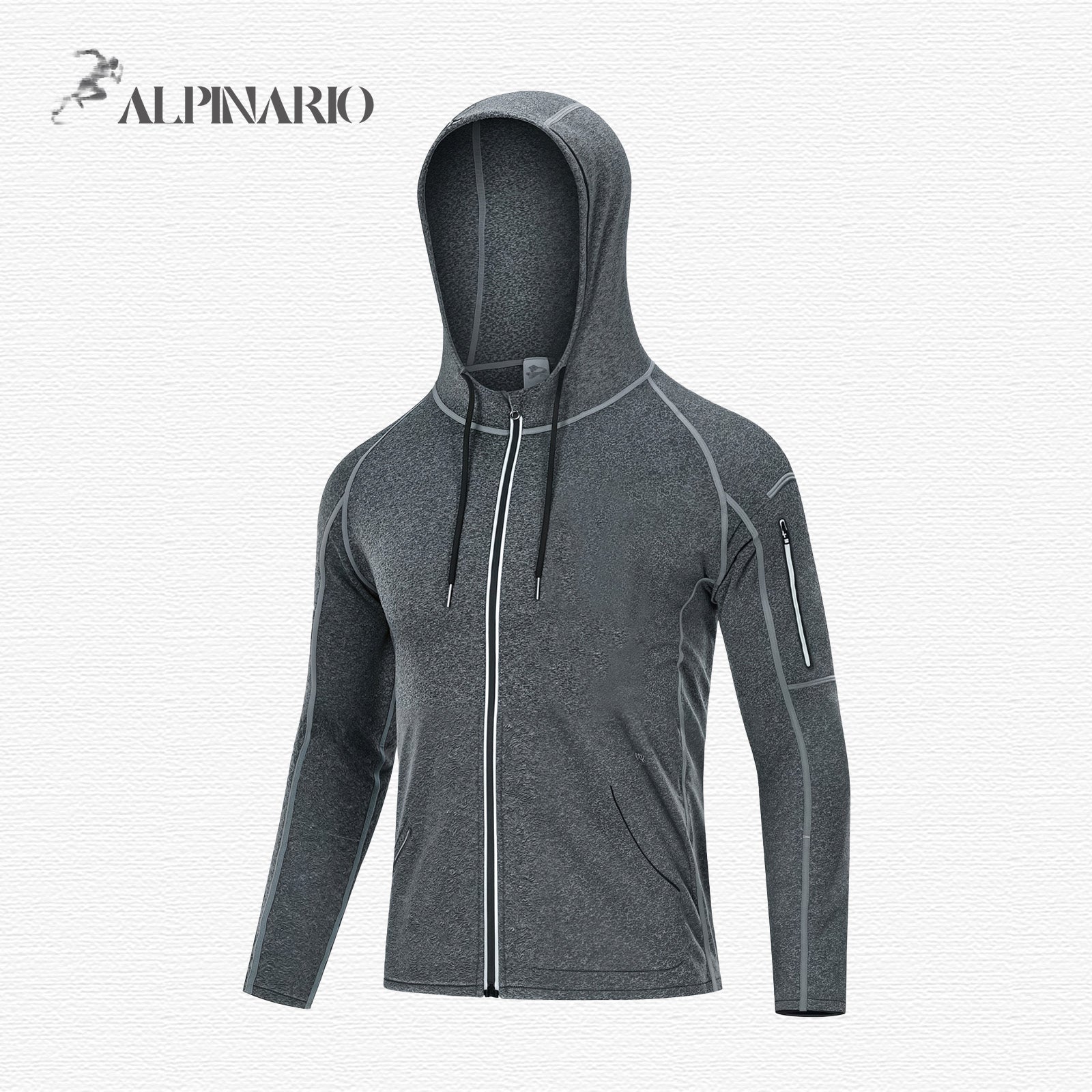 Quick-Dry Breathable Elastic Hooded Reflective Jacket