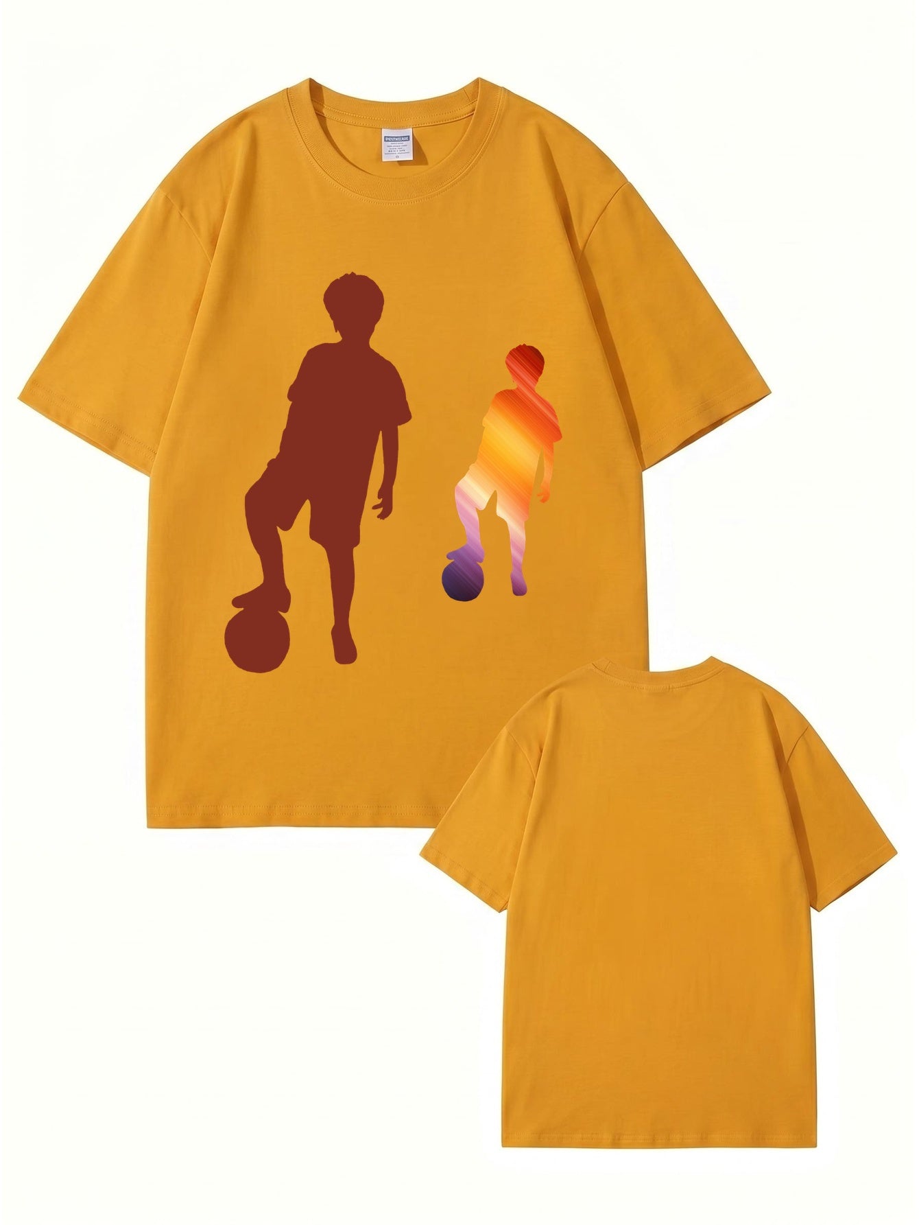 Soccer Boy Graphic Print T-Shirt - 22 Colors, Premium 200gsm Cotton