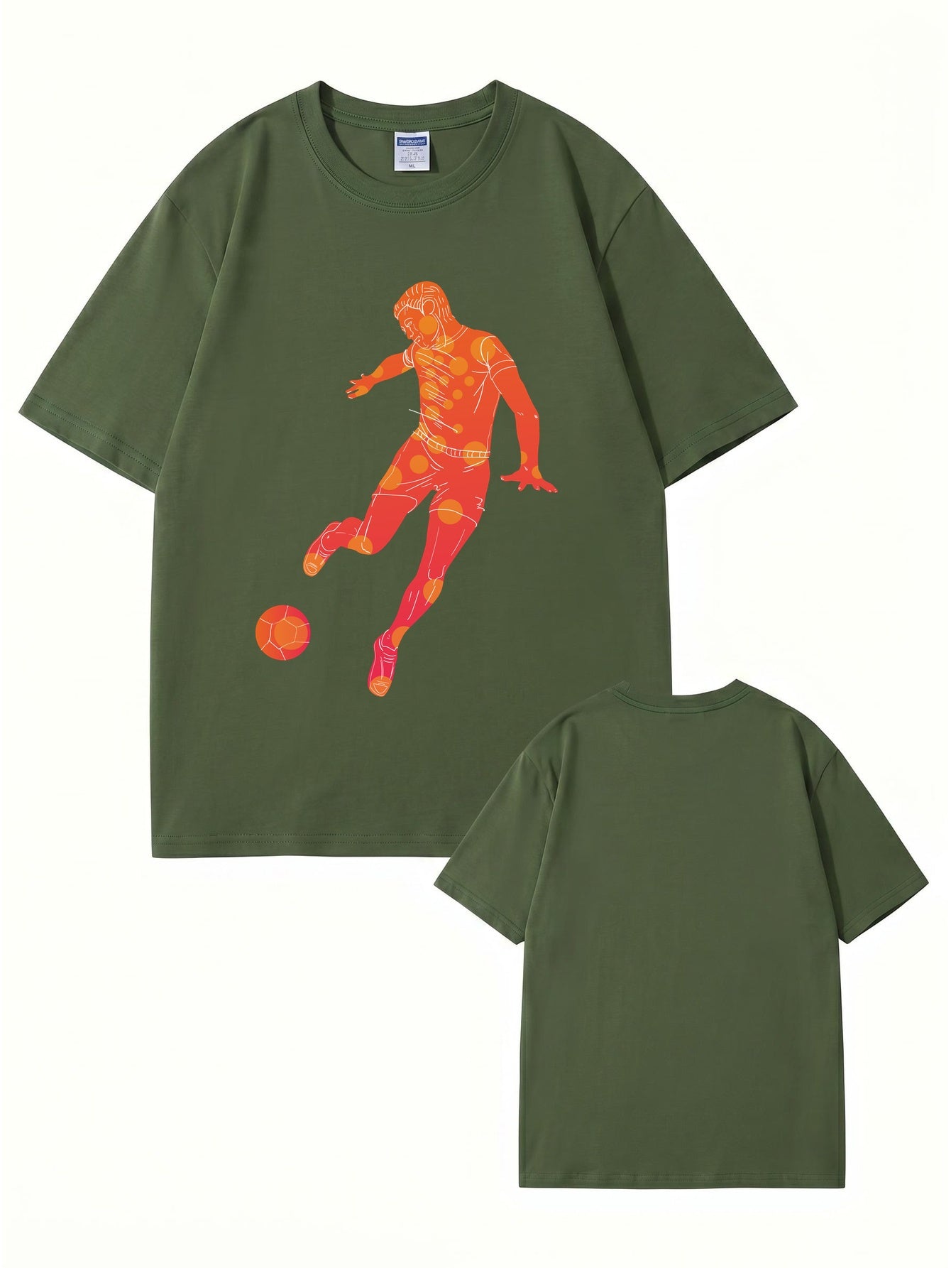 Soccer Player Graphic T-Shirt - Artistic Sport Print Tee