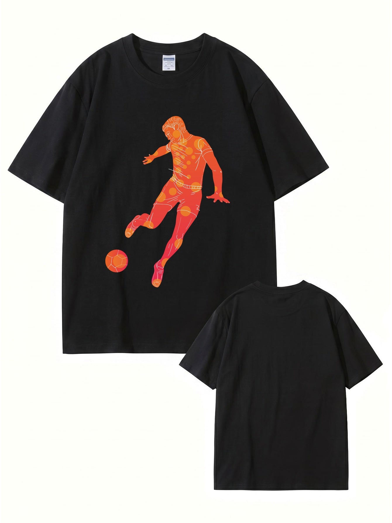 Soccer Player Graphic T-Shirt - Artistic Sport Print Tee