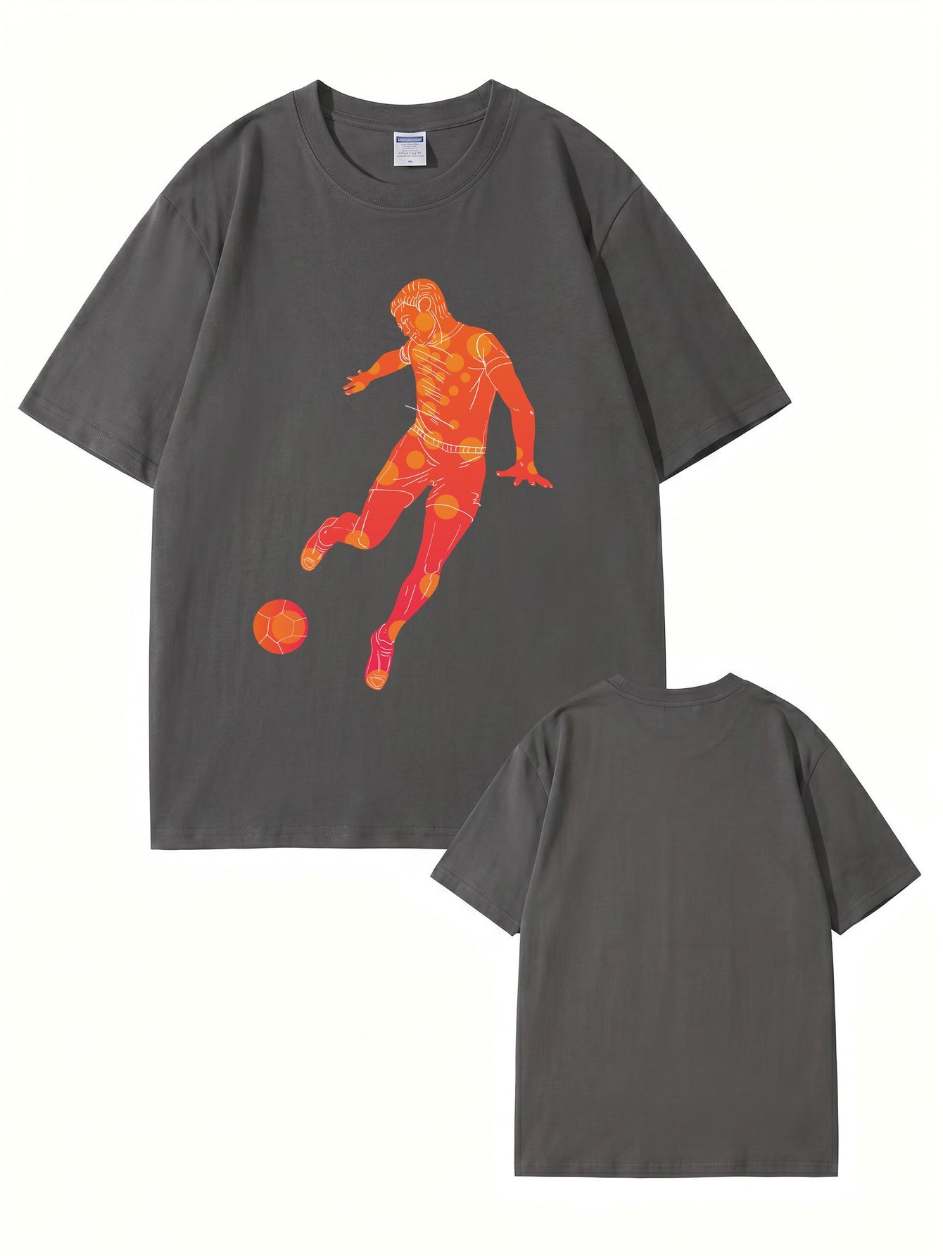 Soccer Player Graphic T-Shirt - Artistic Sport Print Tee