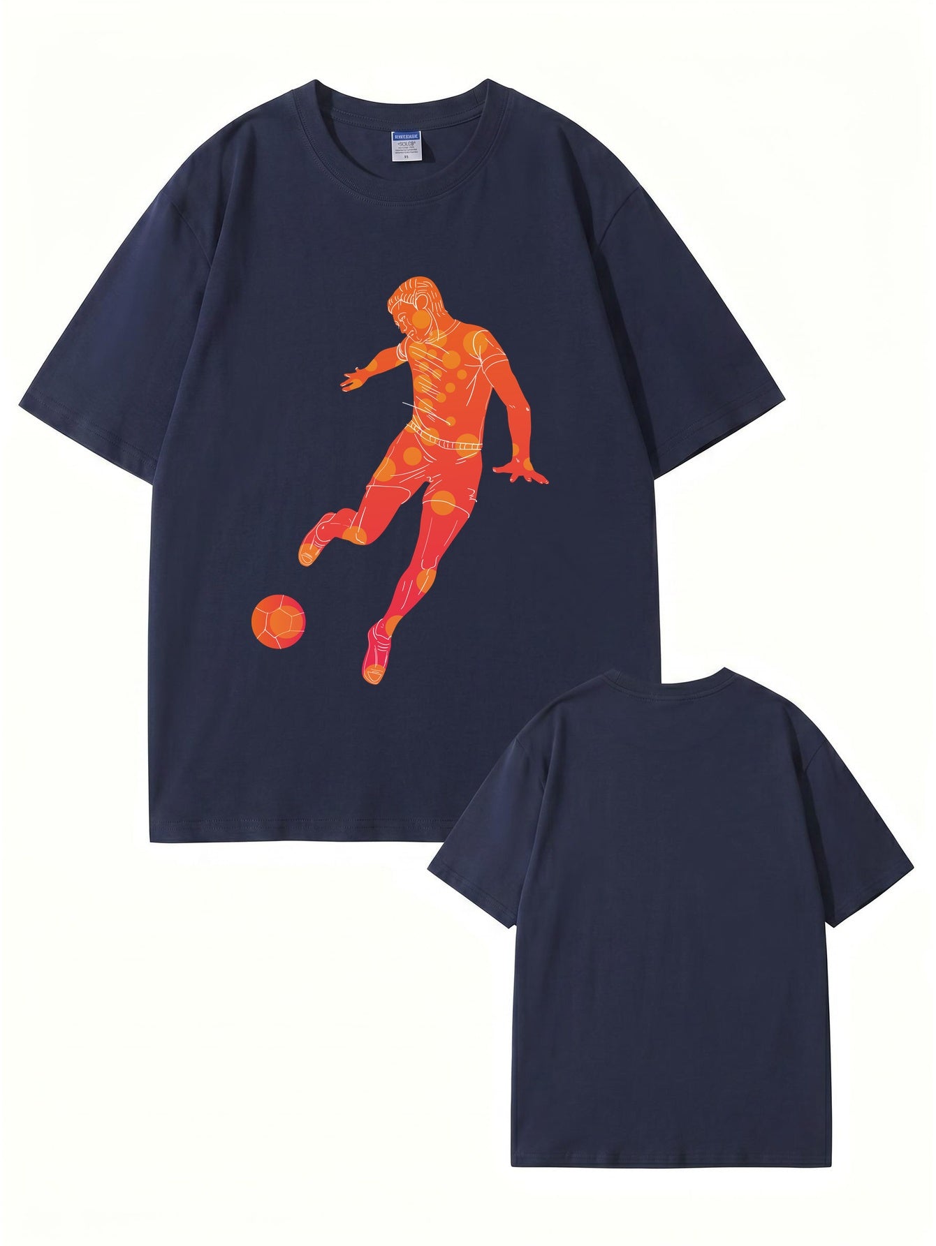 Soccer Player Graphic T-Shirt - Artistic Sport Print Tee