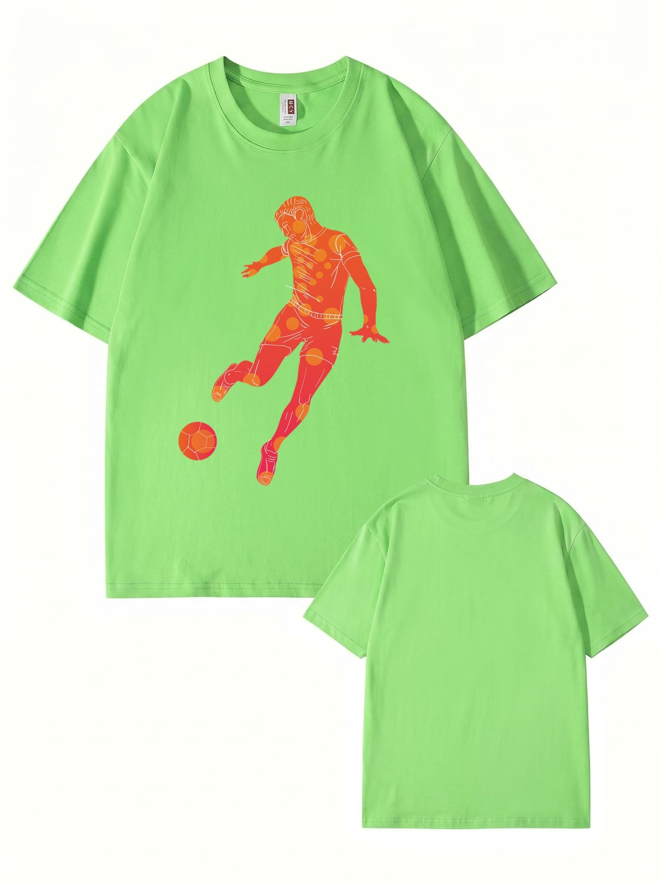 Soccer Player Graphic T-Shirt - Artistic Sport Print Tee