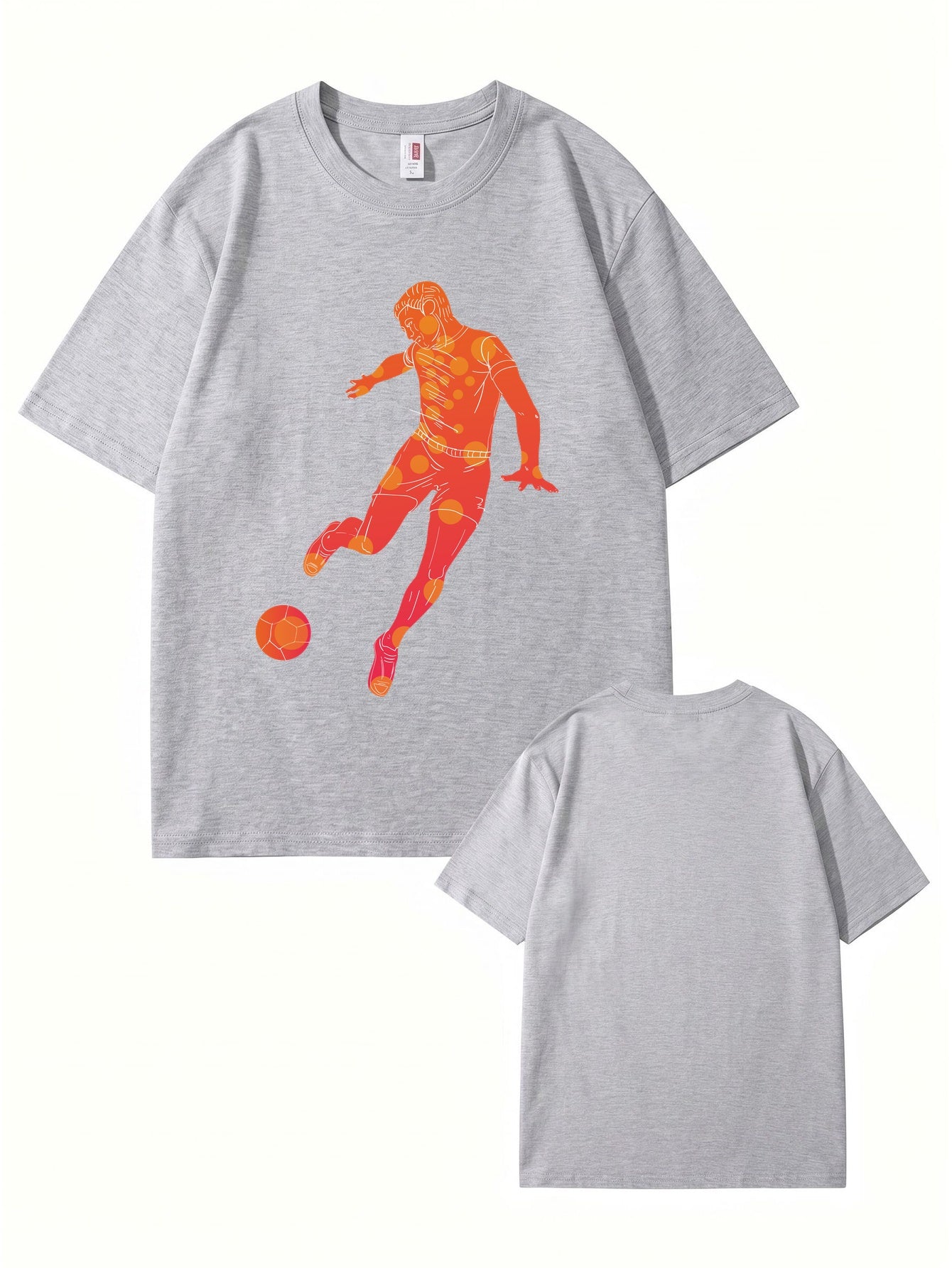 Soccer Player Graphic T-Shirt - Artistic Sport Print Tee