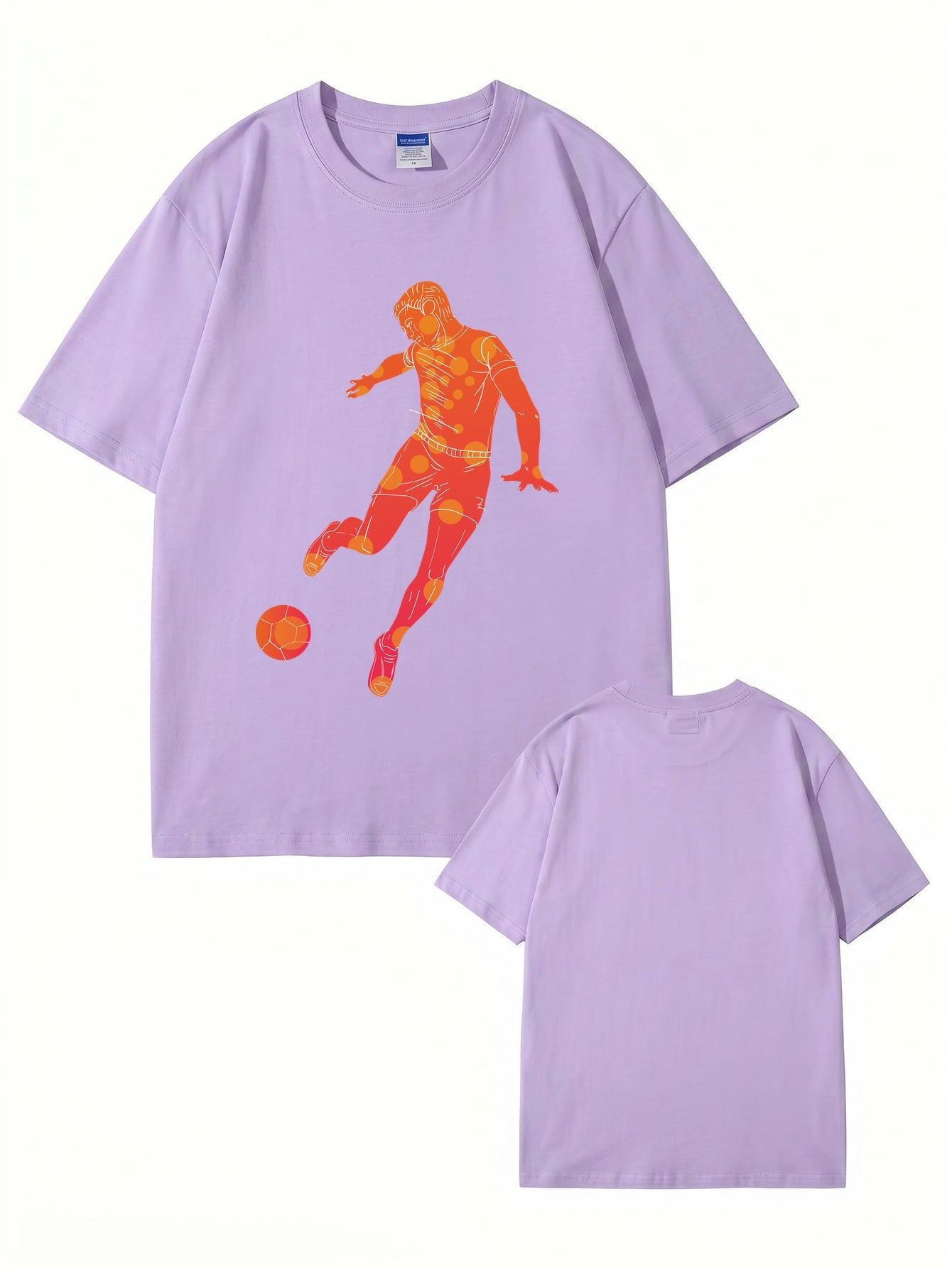 Soccer Player Graphic T-Shirt - Artistic Sport Print Tee