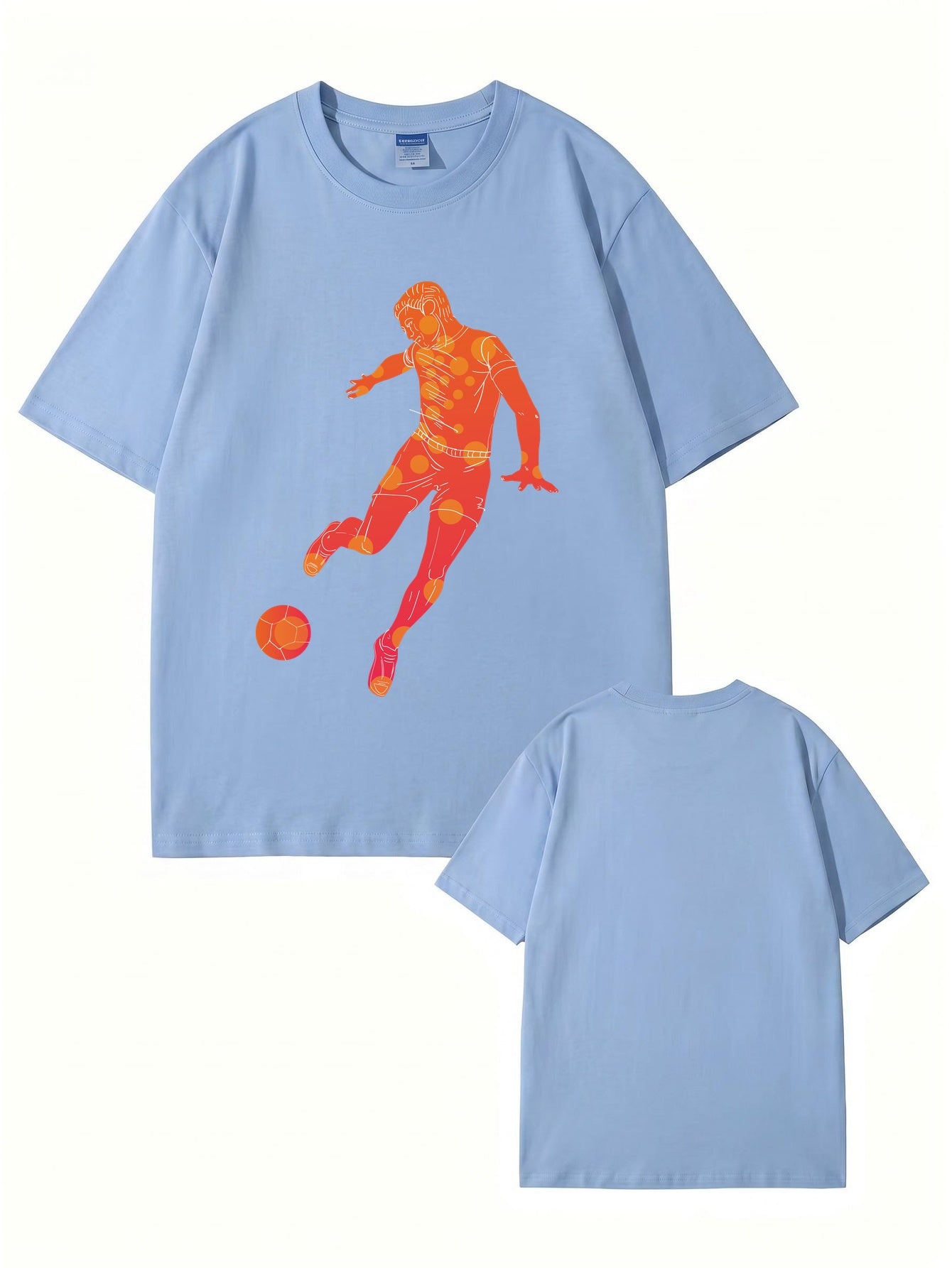 Soccer Player Graphic T-Shirt - Artistic Sport Print Tee
